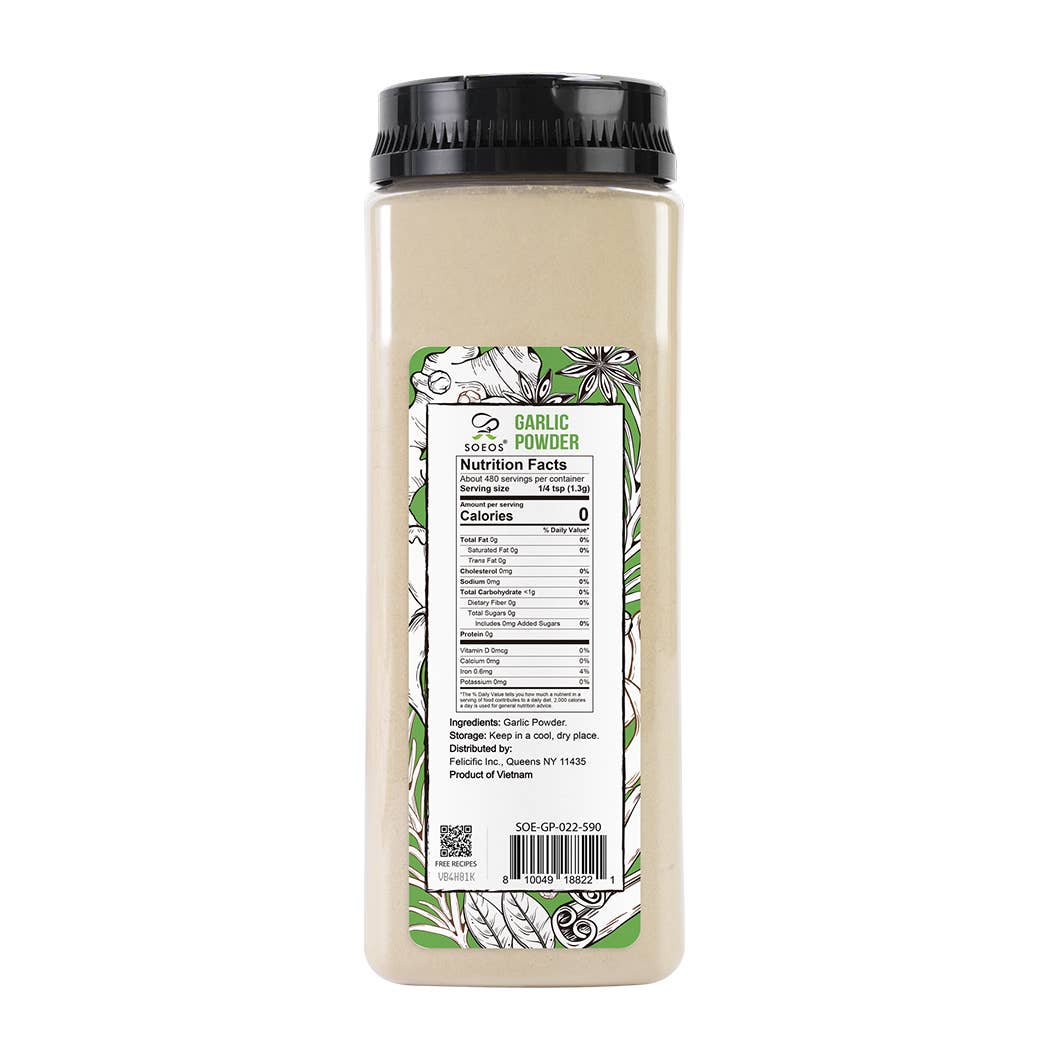 soeos - Wholesale Dried Spice - Soeos Garlic Powder, 624g (22oz)1