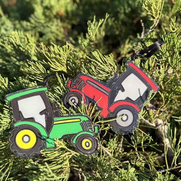 Casey Andrews Art - Wholesale Ornament - Red Tractor Acrylic Ornament2