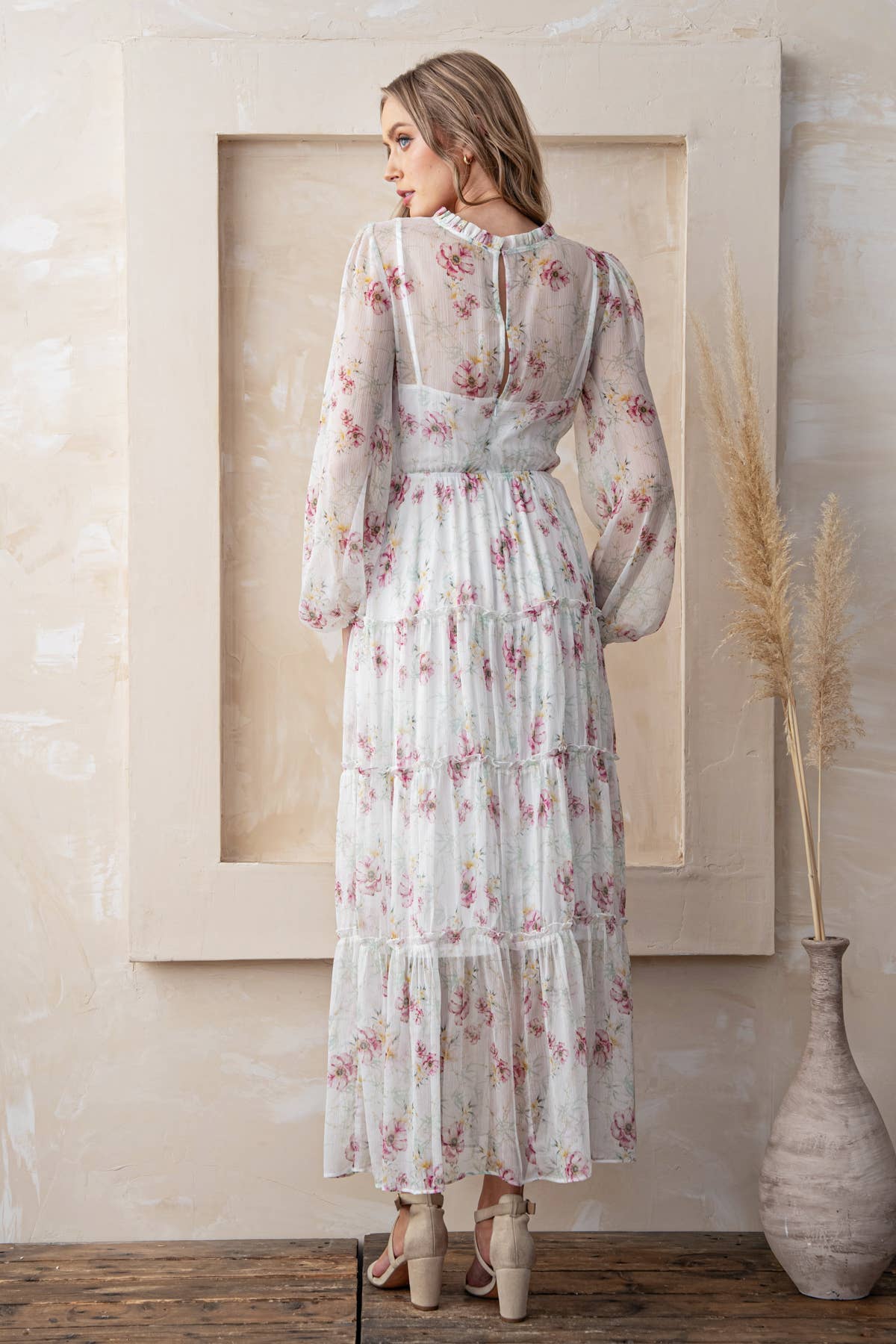 Rosemore Couture - Vente Robe – femme - ROBE À IMPRIMÉ FLORAL COL CŒUR6