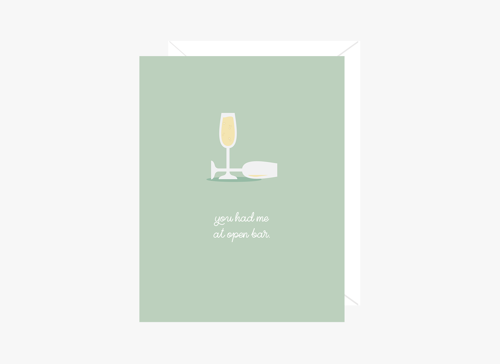 Paper Hearts™ - Wholesale Love Card - Had Me at Open Bar | Greeting Card1