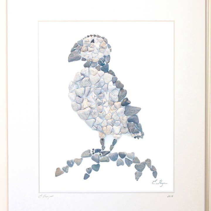 Coastal art | Wildlife art | Puffin art print for wholesale by Love Rocks Me®