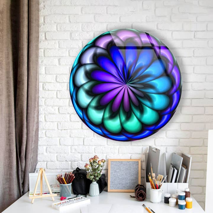 MyPhotostation - Wholesale Wall Accent - Abstract Round Tempered Glass Wall Art6