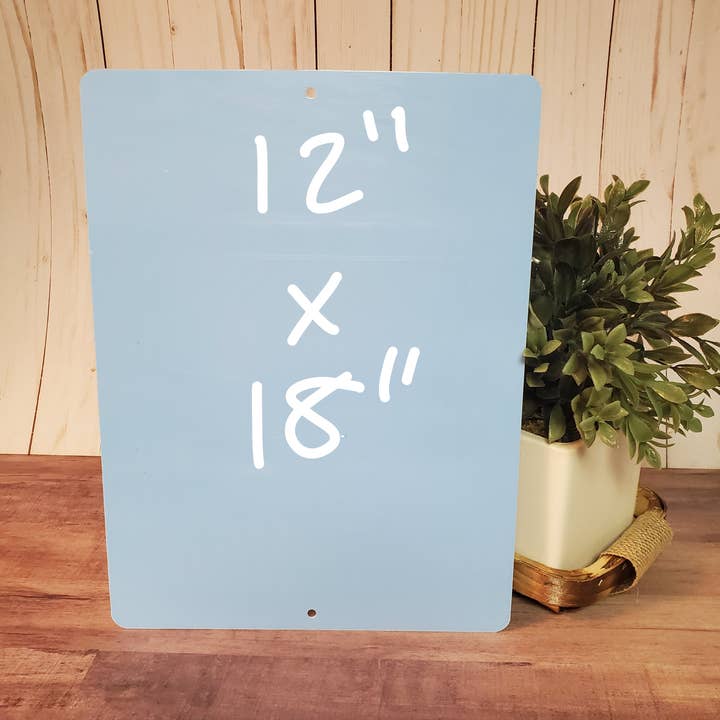 Sublimation metal sign, 12x18, gloss white, single-sided RTS for wholesale by ACC Sublimation Blanks