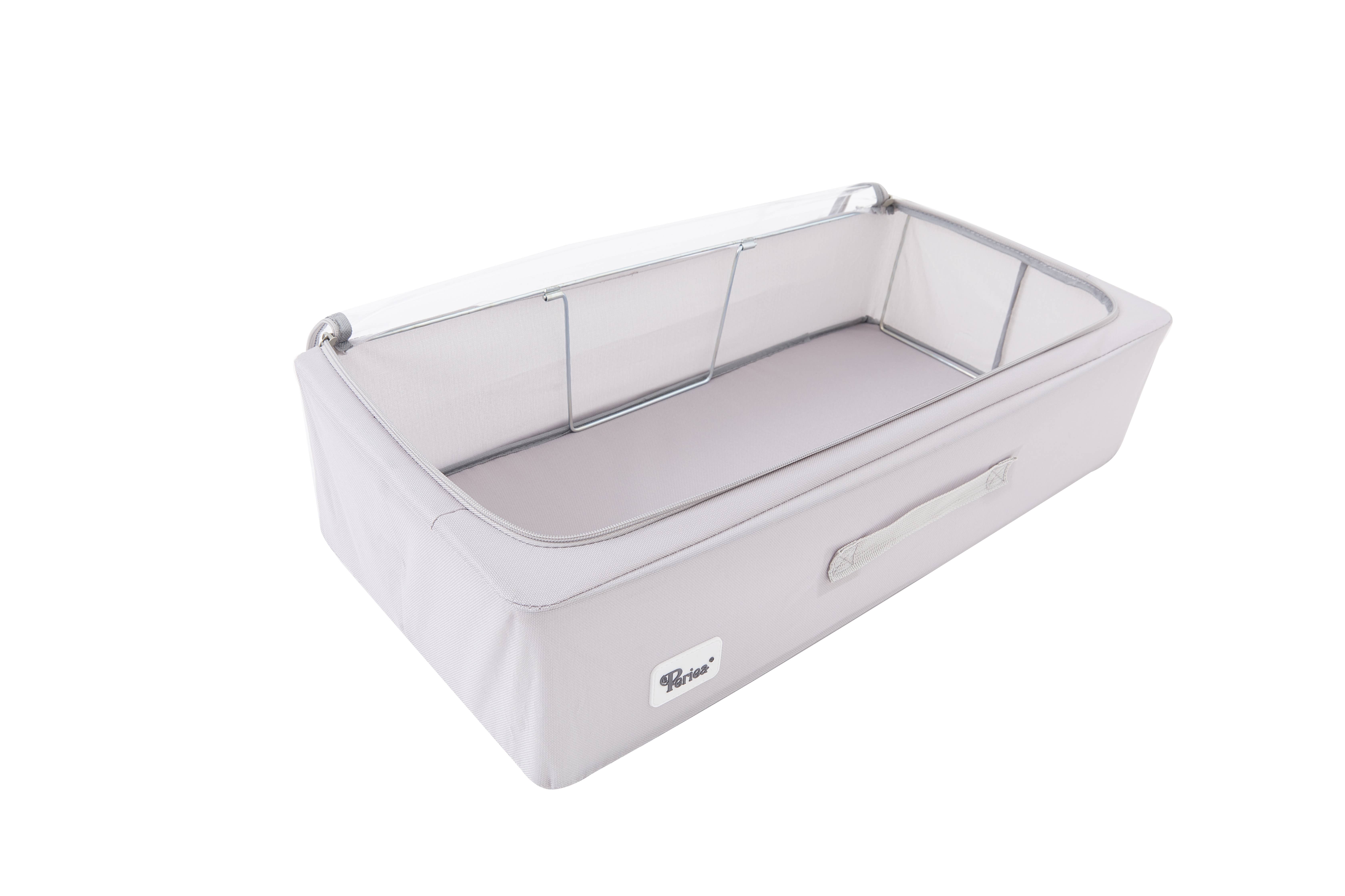 Periea - Vente Bacs de rangement - Boîte de rangement pliante fine Periea pour dessous de lit avec couvercle transparent à fermeture éclair4