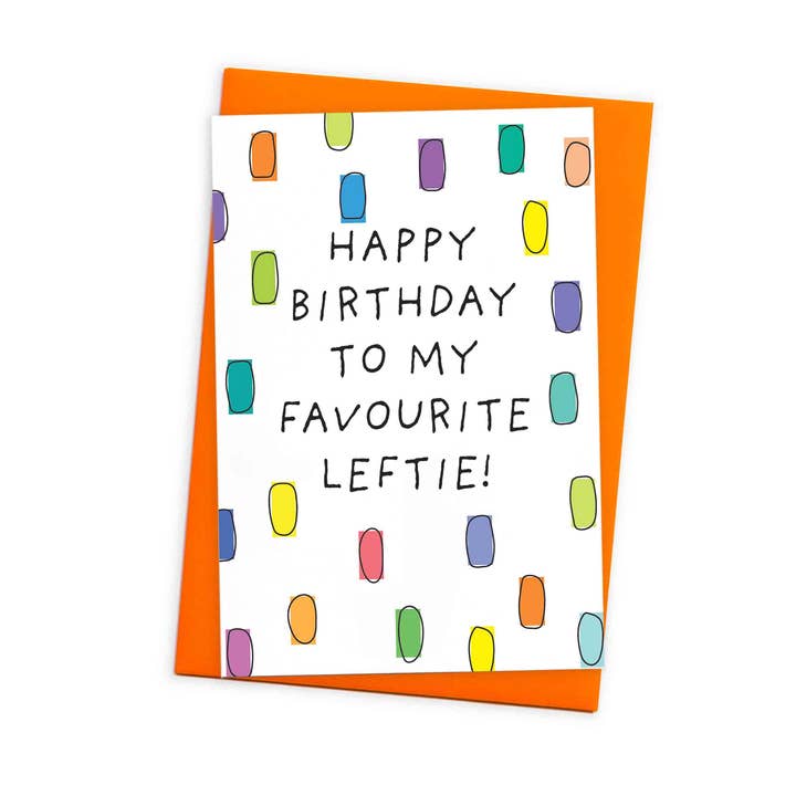 Birthday Greeting Card for left-handed friends | Funny Cards for wholesale by size3art