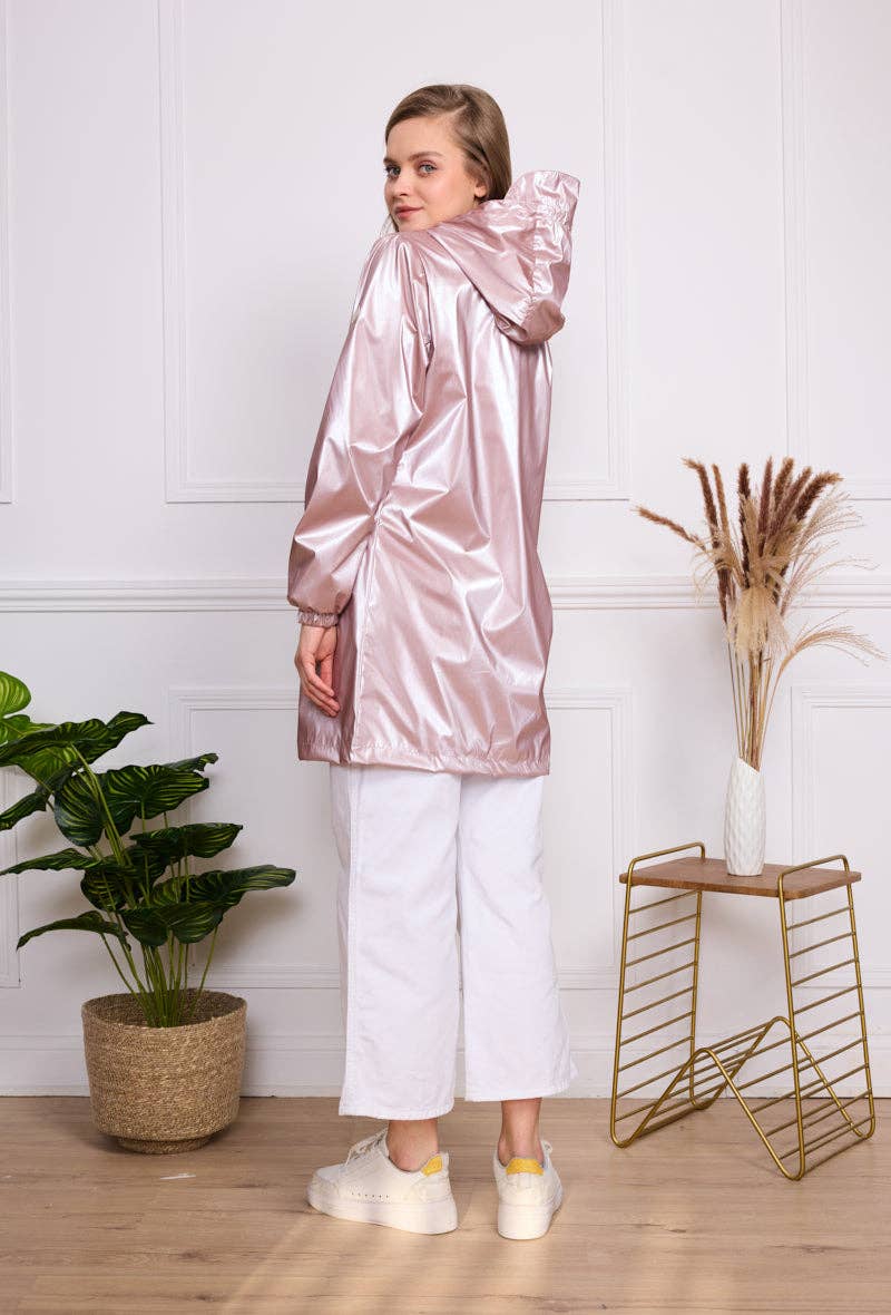 SOFTY - Vente Veste – femme - Blouson à capuche imperméable effet irisé S56028