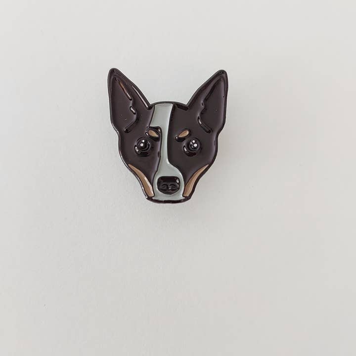 Patch Press - Vendita all'ingrosso Spilla da bavero - Spilla smaltata a forma di Australian Cattle Dog ACD/Blue Heeler