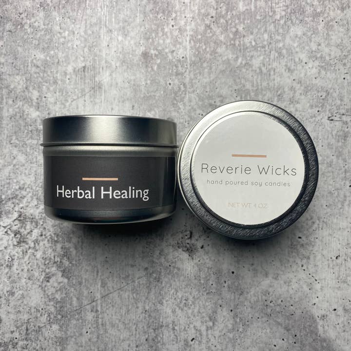 Bougie de soja aux herbes médicinales, aromathérapie, 4 oz pour la vente par Reverie Wicks