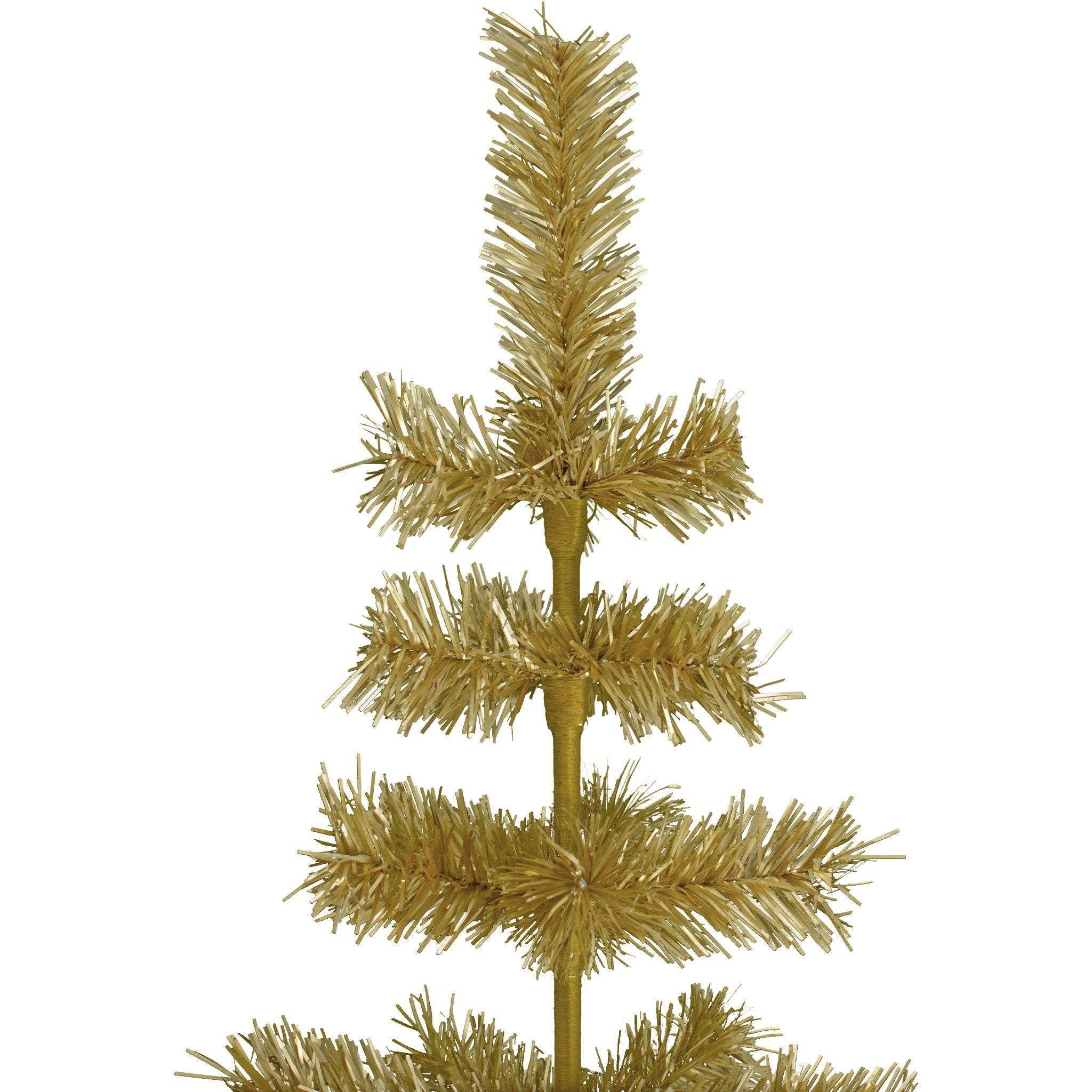 Lee Display - Wholesale Christmas Decoration - Antique Gold Tinsel Christmas Tree16