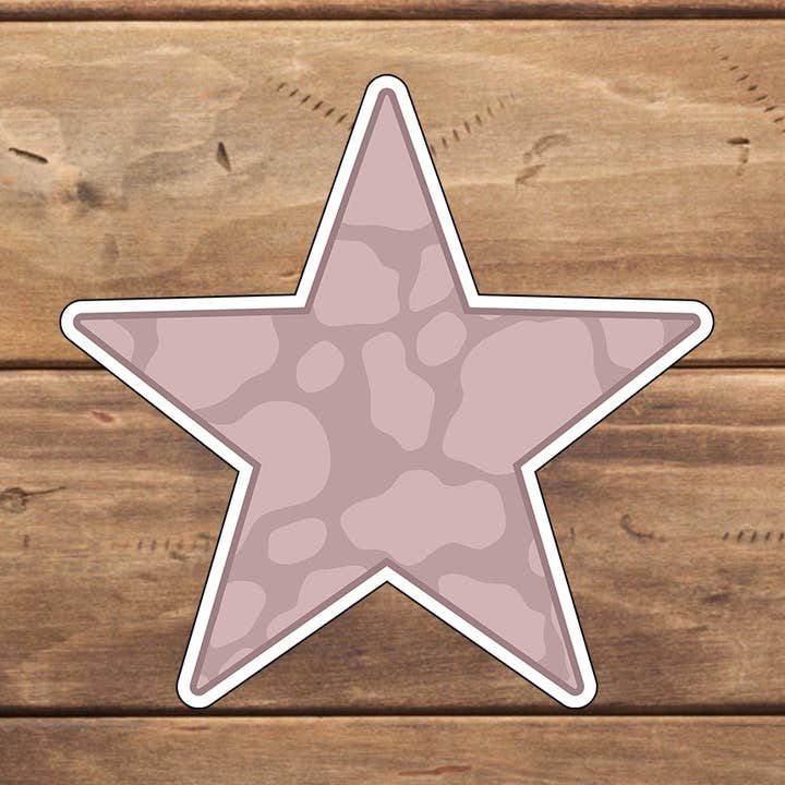 Autocollant STAR rose blush, autocollant en vinyle, autocollant pour ordinateur portable, autocollant pour tablette pour la vente par C3DAR Design