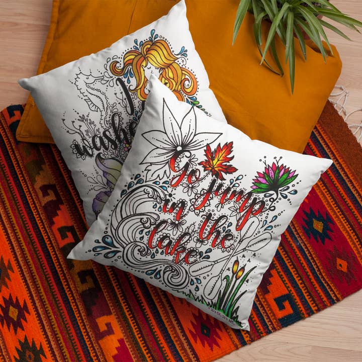 It's OK. It's ART. - Wholesale Throw Pillow Cover - Go Jump in the Lake Throw Pillow Cover Northern Coastal1