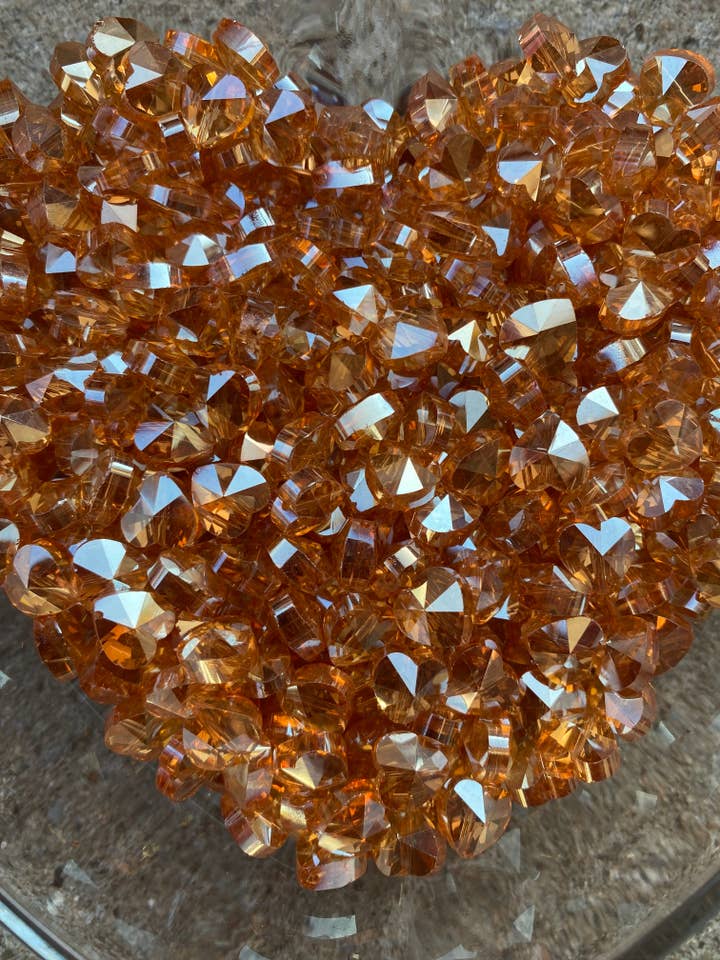 Abstandshalter für Herzperlen, Herzperlen für die Schmuckherstellung, dekorative Perlen, die zu Glasperlen passen. Perlenabstandshalter, 25 Stück pro Packung für den Großhandel von MaddieMayShop