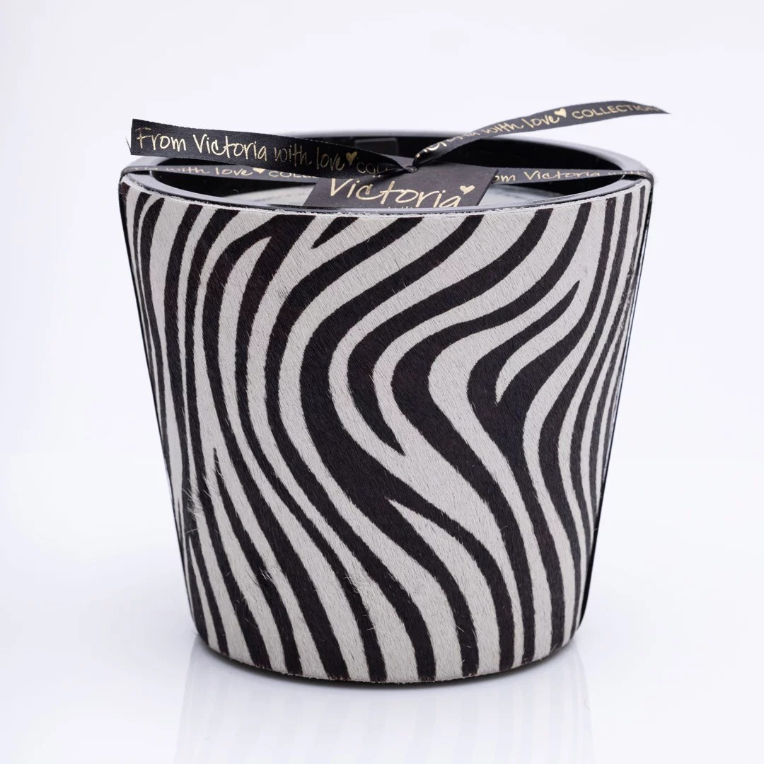Sable Decorative Scented Design Candle - Zebra Black for wholesale on Faire1