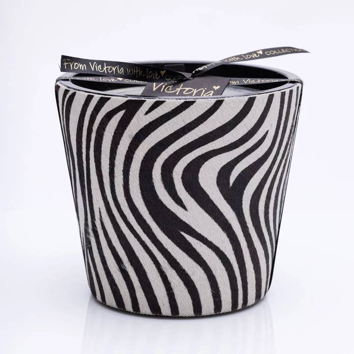 Sable Decorative Scented Design Candle - Zebra Black for wholesale on Faire1