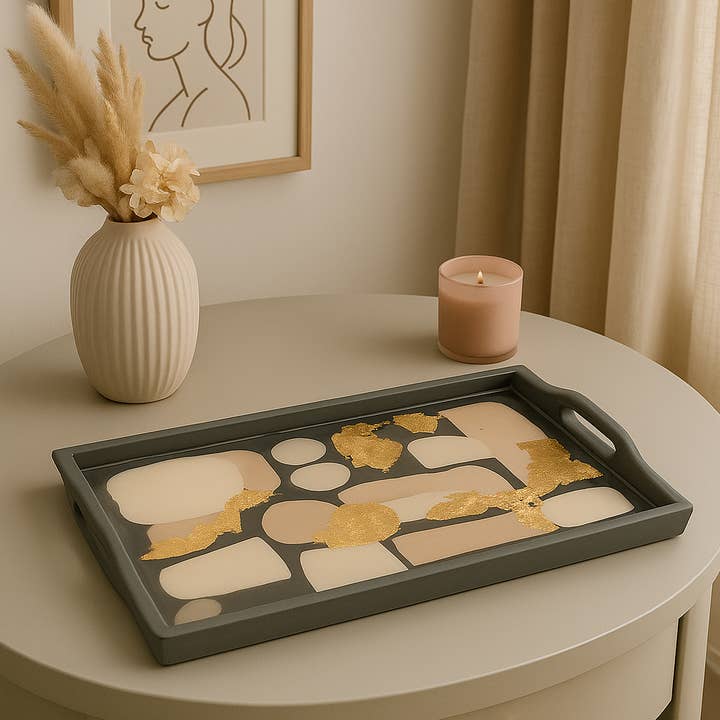 TIMBER NOIR- Arcgrid Serving Tray for wholesale by Perennial LA