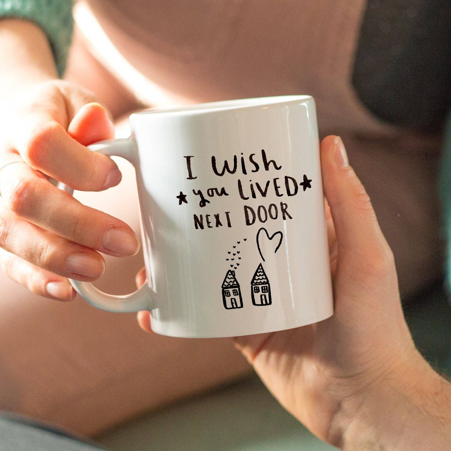 Ellie Ellie LTD - Wholesale Coffee Mug - 'I Wish You Lived Next Door' Friendship Mug1
