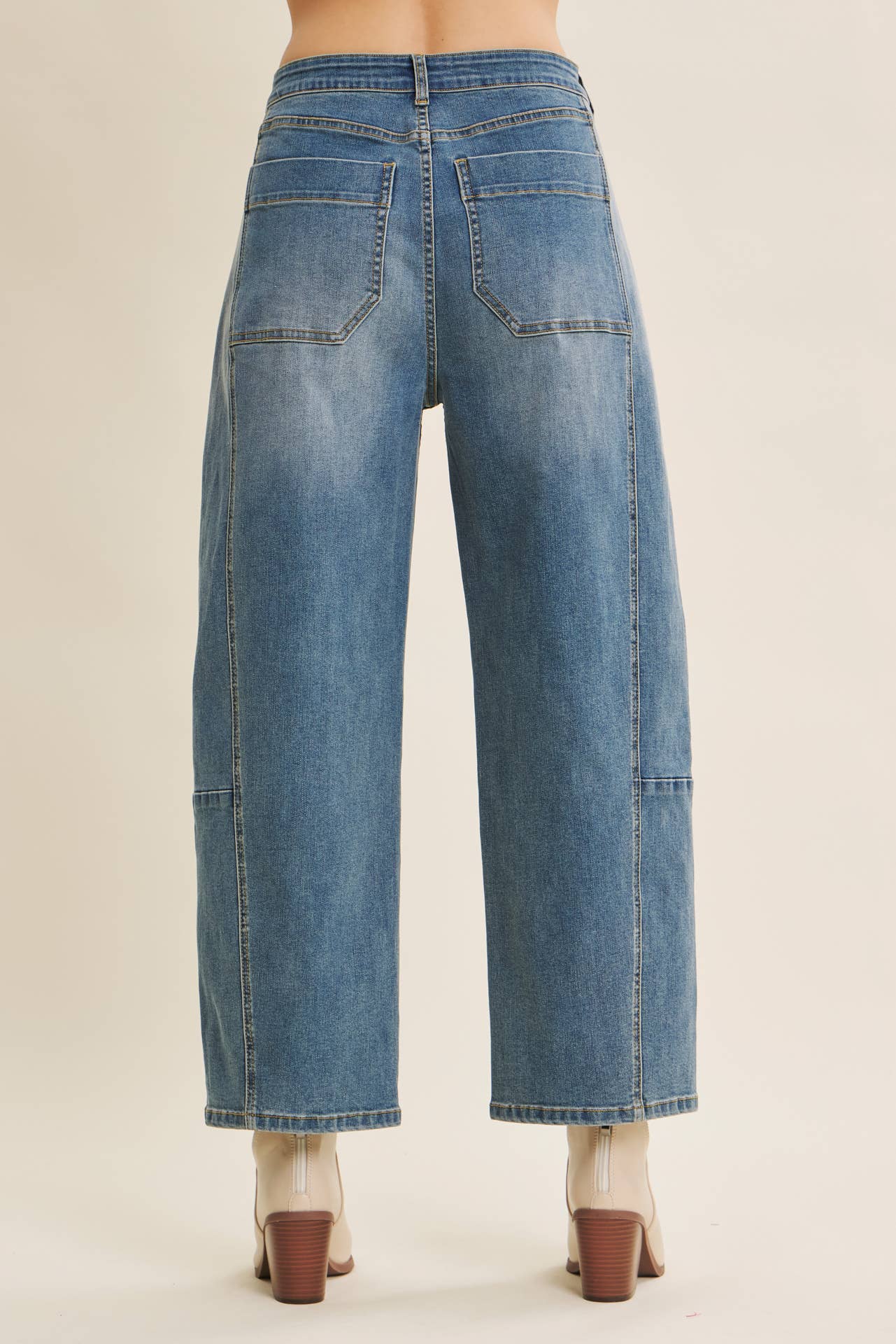 DENIM LAVÉ JEANS VINTAGE LAVÉS EXTENSIBLES ET SURDIMENSIONNÉS SANS EFFORT en vente sur Faire2