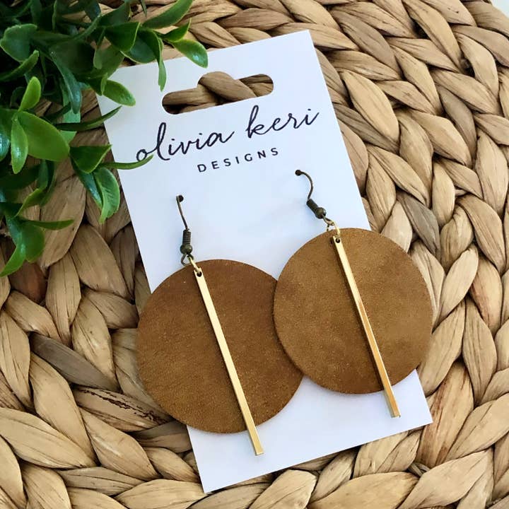 Olivia Keri Designs - Wholesale Dangle Earrings - Lindsay - Camel