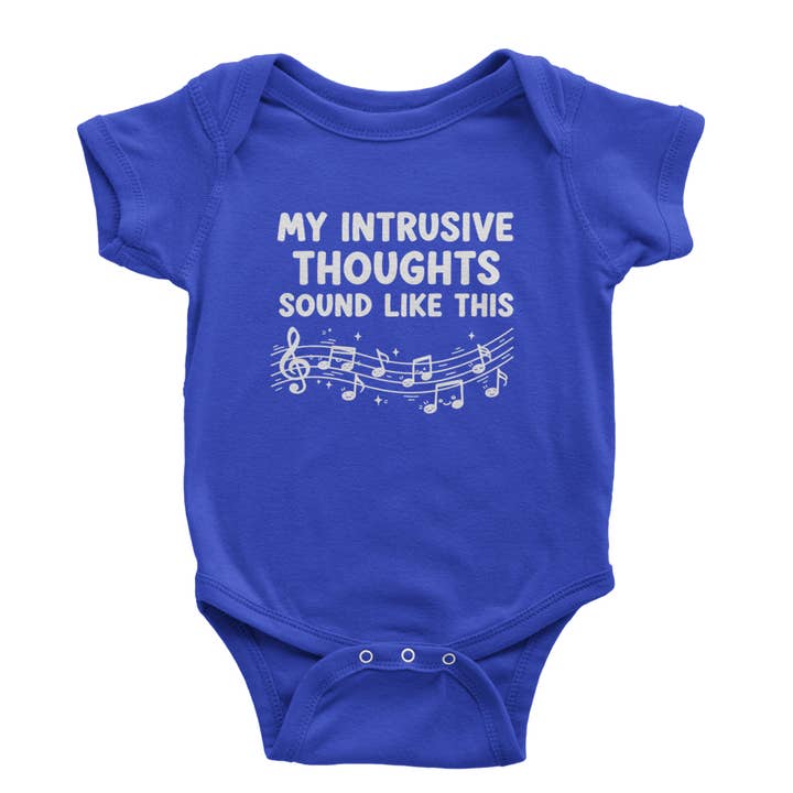 Expression Tees - Wholesale Bodysuit (Non-Footed) - Baby - My Intrusive Thoughts Sound Like Music Infant One-Piece Romper Bodysuit Or Toddler T-shirt6