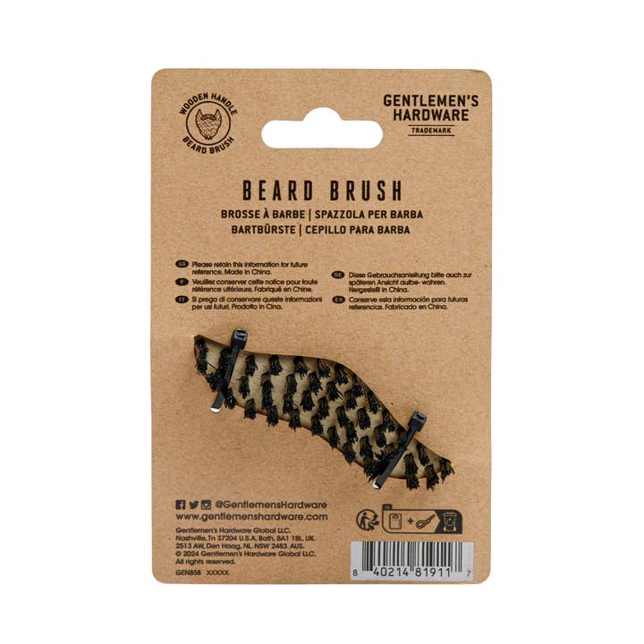 Designworks Collective – wholesale Beard brush/comb – Gentlemen's Hardware Beard Brush1