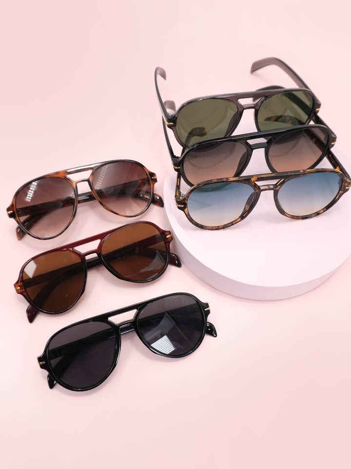 AVIATION ACETATE ASSORTED SUNGLASSES 12PCS SET | 40SG820 for wholesale by JOSSLYN by wall to wall