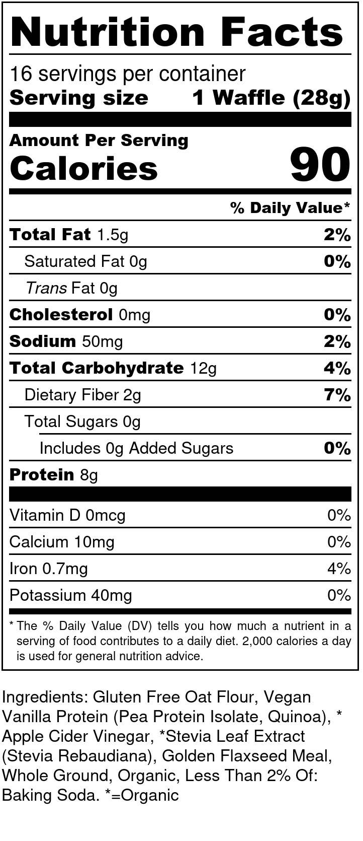 Jani's Waffles & Pancakes - Wholesale Pancake mix - Dry Mix Gluten Free Oat, Vegan Vanilla Protein, Sugar Free2