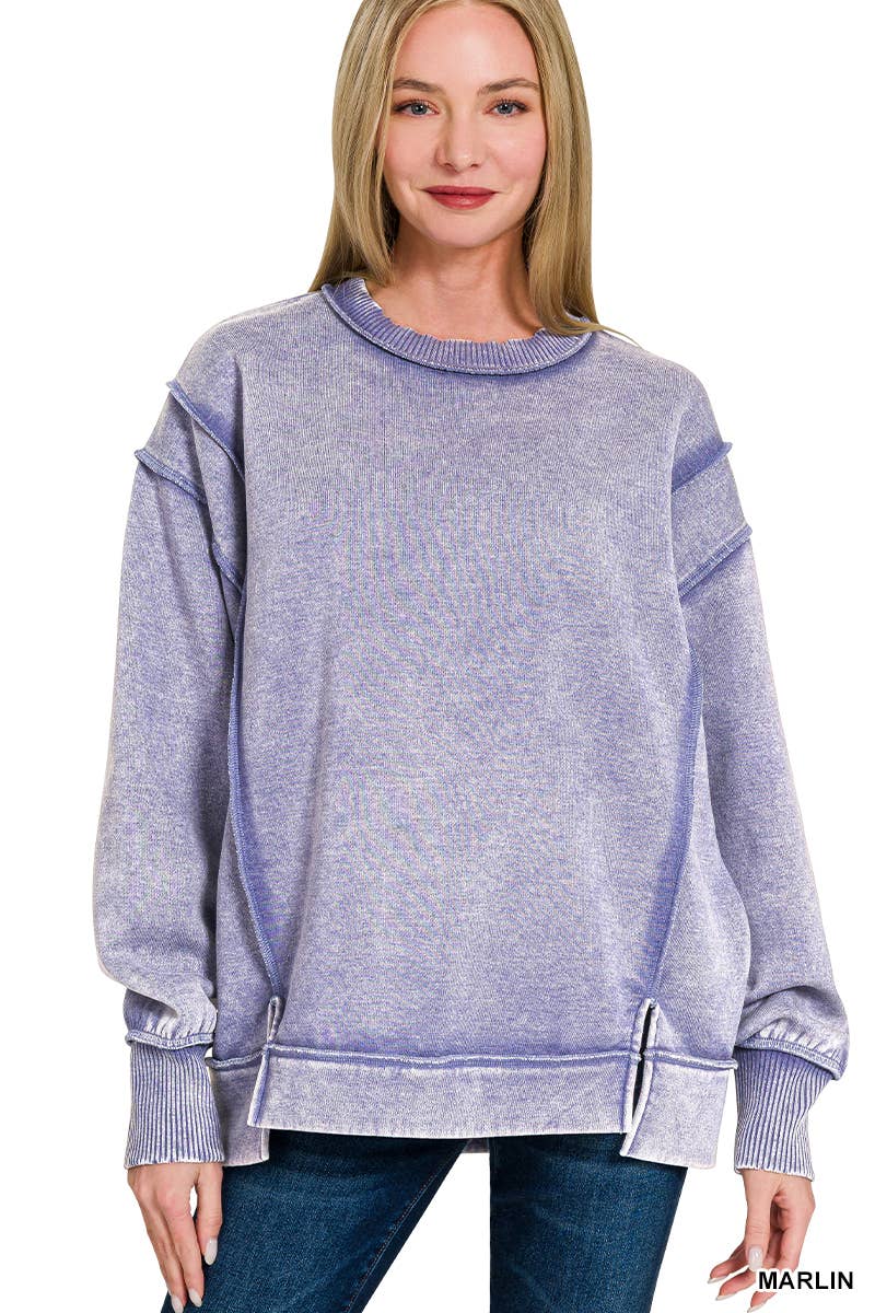 42POPS - Wholesale Sweatshirt - Women's - ',,, Fleece Hi Low Hem Pullover With Pockets99