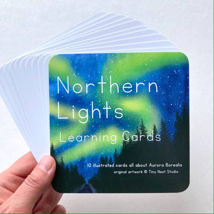 Tiny Nest Studio - Venta al por mayor Tarjetas de aprendizaje - Niños y bebés - Tarjetas de aprendizaje Northern Lights3