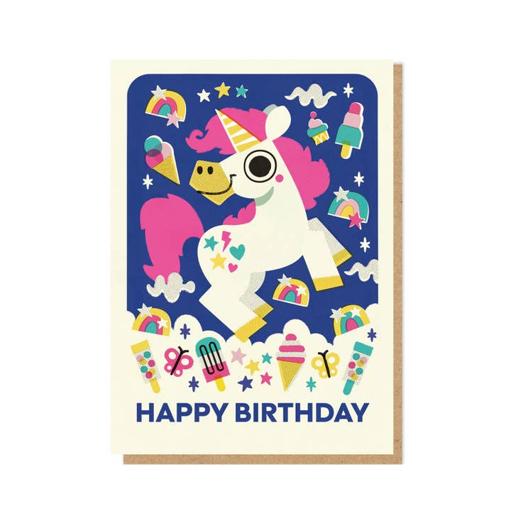 Carte Licorne | Carte d'Anniversaire pour Enfant pour la vente par Stormy Knight