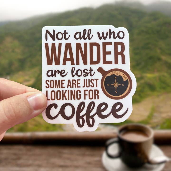 Little Traveling Llama - Wholesale Sticker - Coffee Lover Set of 3 Waterproof Coffee Stickers 6
