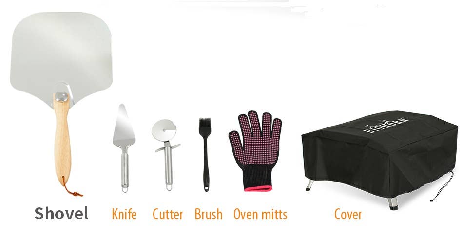 SHINERICH - Wholesale Outdoor Grill Tools - 16'' Gas Pizza Oven Black7