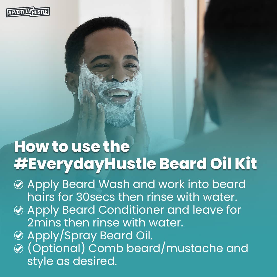 #EverydayHustle - Wholesale Beard Wash/Shampoo - #EverydayHustle Premium Beard Care Kit for Men3