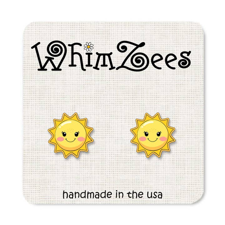 Boucles d'oreilles visage de soleil W272 pour la vente par WhimZees