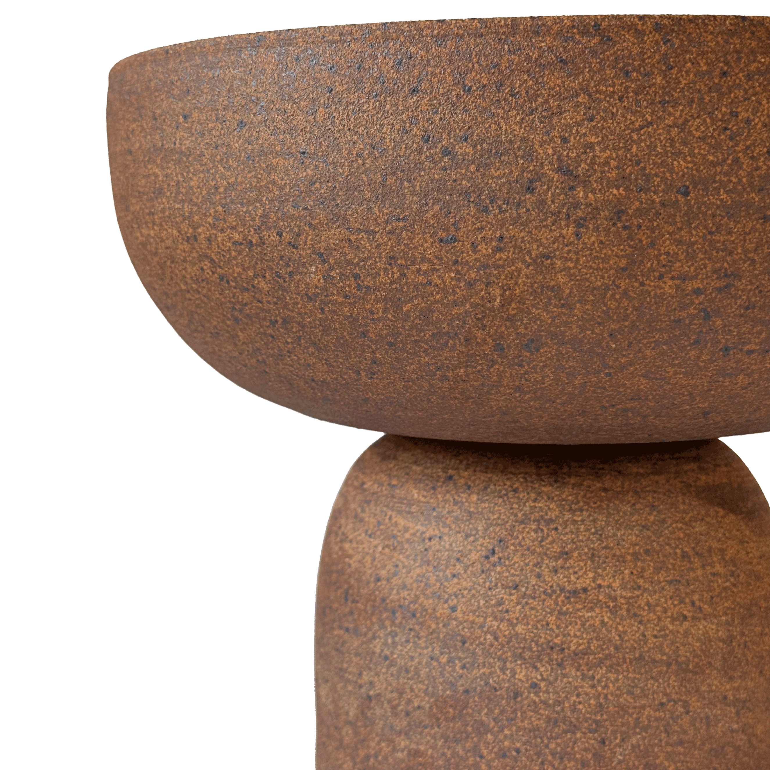 SOMBRA - Wholesale Decorative Plate/Dish/Bowl - 9" Sandstone Pedestal Bowl 0052