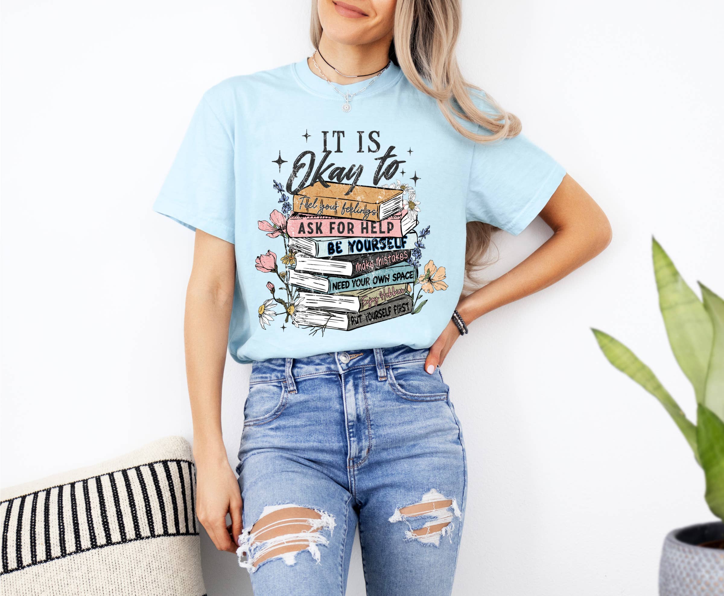 CMD Wholesale - Wholesale T-Shirt (Graphic) - Unisex - It's Okay To Books Graphic Tee