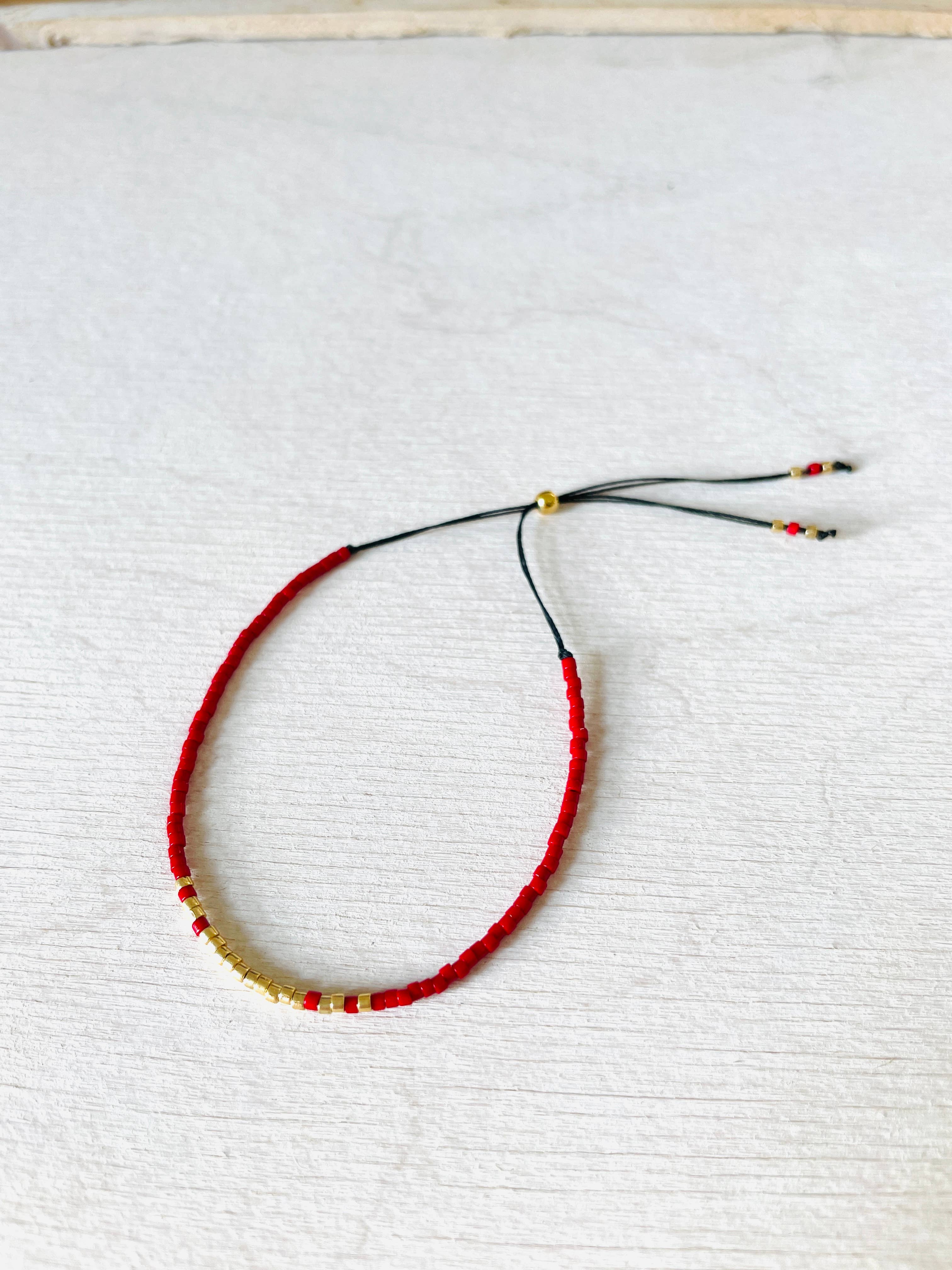 Atelline – wholesale Beaded bracelet – Adjustable Miyuki Pearl Bracelet in Nylon, Rocaille1