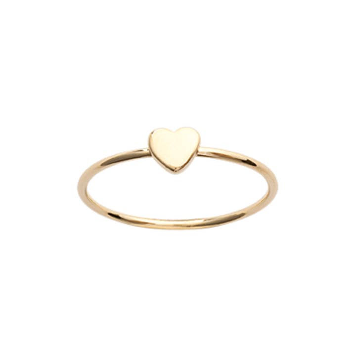 Jewelry Private Label - Wholesale Band/Stacked Ring - MiniMe Heart 18K Gold Plated Ring1