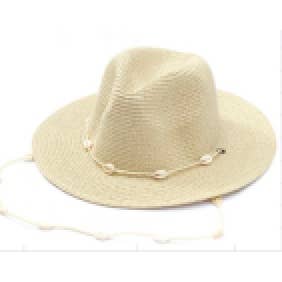 LoveLina - Wholesale Straw Hat - Women's - Outdoor Straw Cowboy hat with Pearl Shell Design