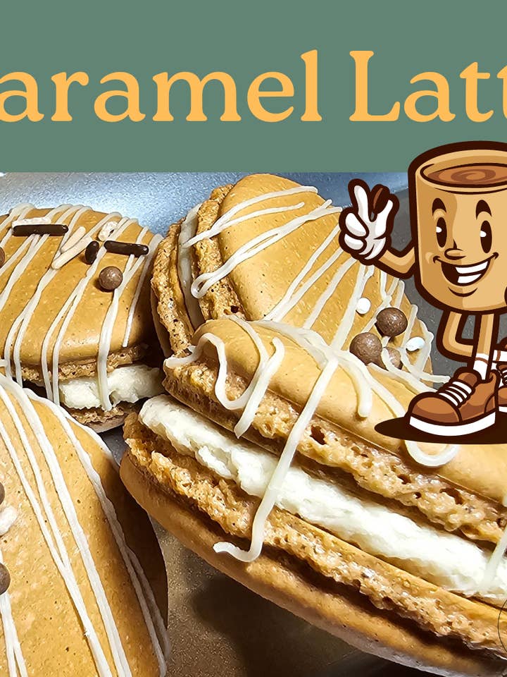 Caramel Latte Macaron for wholesale by Sugar Thorn Sweet