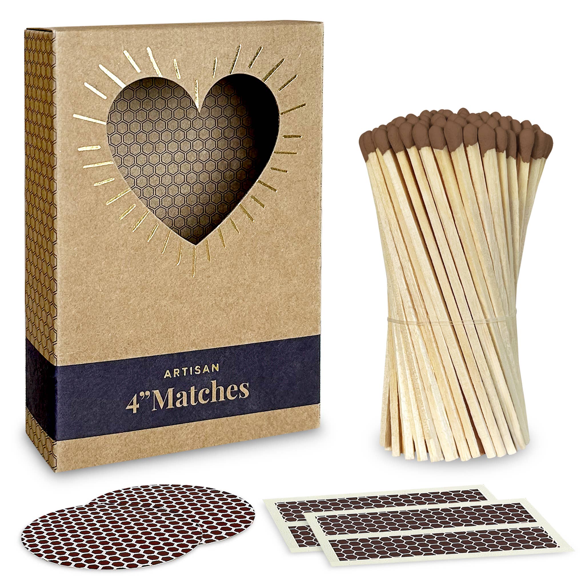 Thankful Greetings - Wholesale Matches - 4" Refill Matches - Colors of Your Choice + Striker Stickers22