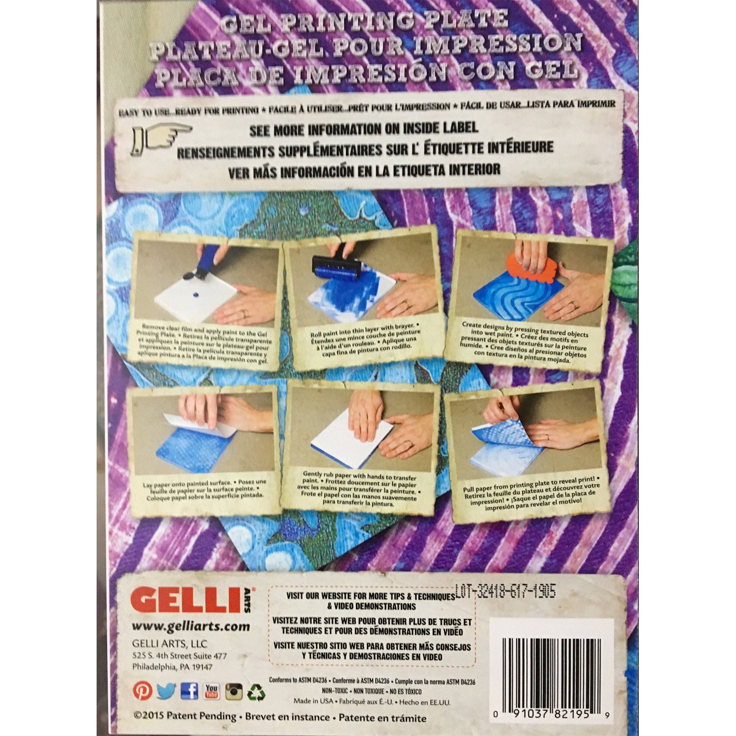 Gelli Arts - Wholesale DIY Craft Kit - 5” x 7” Gelli Arts® Printing Plate1