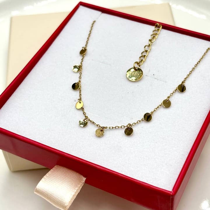 316L roestvrijstalen ketting verguld met 14K goud hangers voor wholesale door DJANET BIJOUX