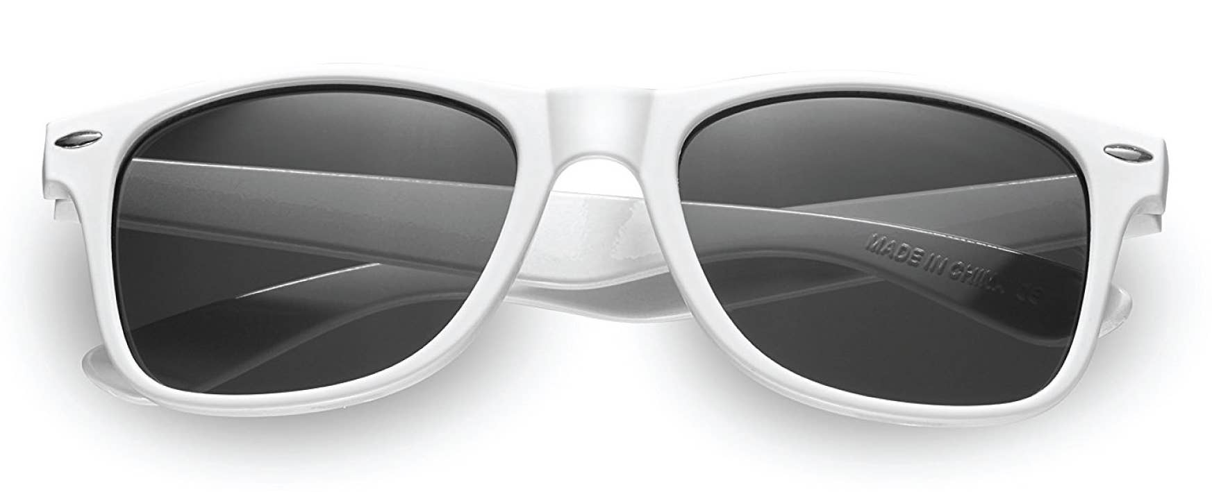 NOVELTIES WHOLESALE INC - Wholesale Sunglasses - Unisex - 12 White Retro Sunglasses-UV 400 Protection-Sturdy Plastic2