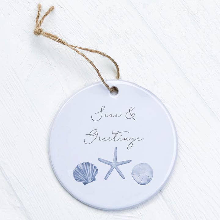 Seas & Greetings - Christmas Ornament for wholesale by Cottage Shore