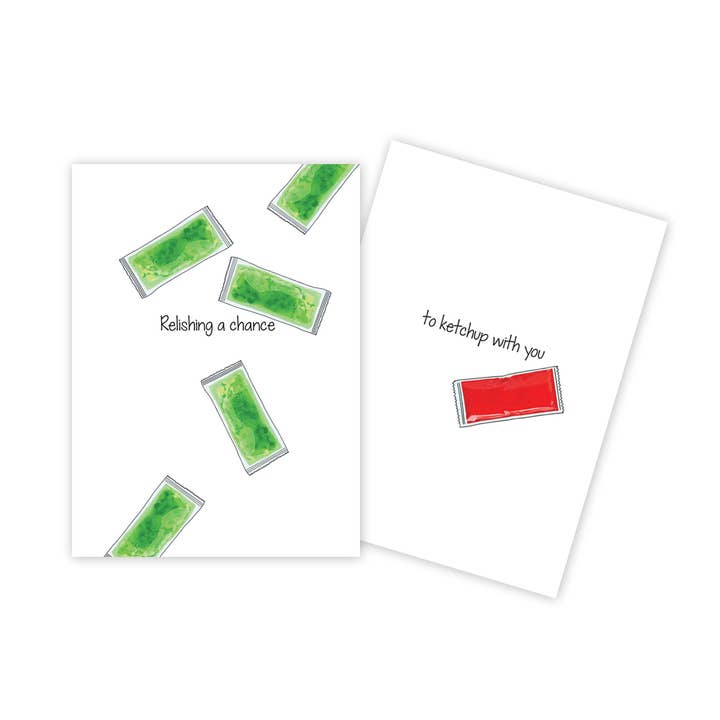 Relish & Ketchup Packets Miss You Card for wholesale by Sun Day Greetings