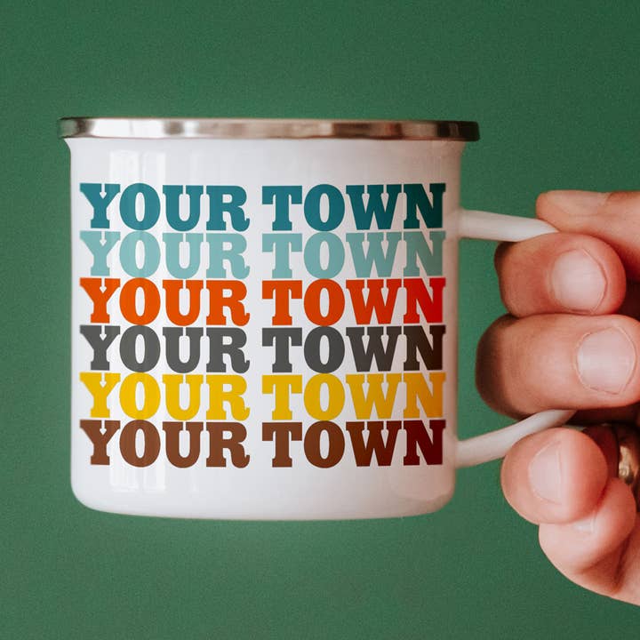 Personalisierte City Camp Tasse - Neue Farbe VISTA - Supergrafiken für den Großhandel von Rock Scissor Paper