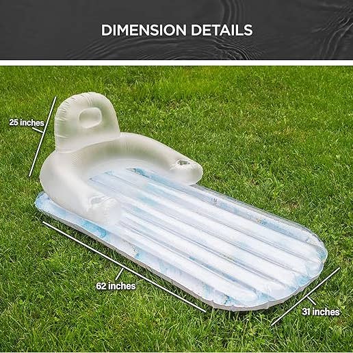 Infinite Basics - Wholesale Inflatables - Pool Float for Adults,Inflatable Lounge Chair Recliner for Swimming/Tanning - Blue Marble5