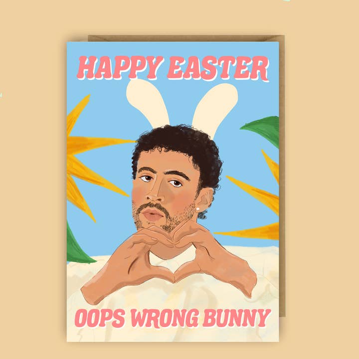 Roligt Bad Bunny påskkort, LatinX, Reggaeton, Popkultur för wholesale av The Queer Store