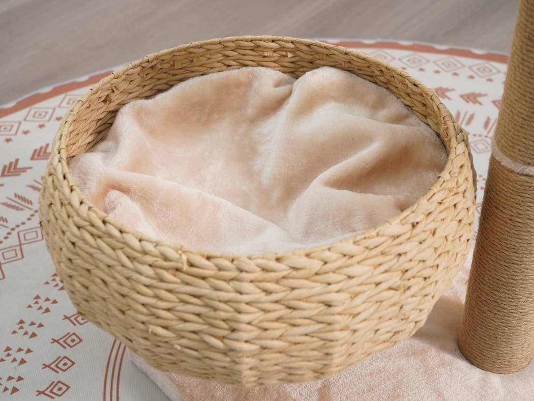 PetPals Group - Vente Griffoir – chat - Arbre à chat moyen tissé à la main PetPals Cozy V2 au style naturel et esthétique8