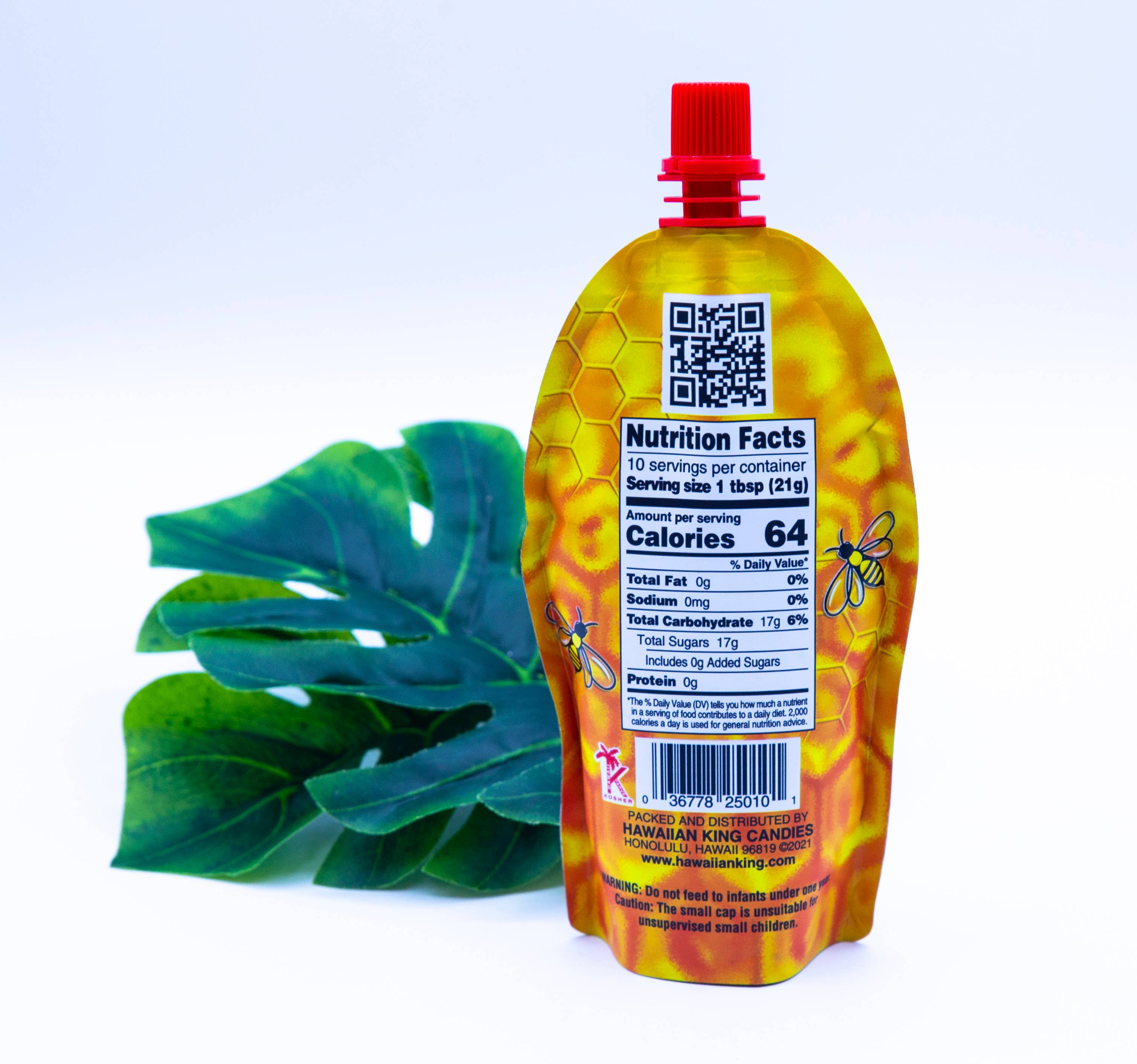 Hawaiian King Candies - Wholesale Honey - Hawaii Market 100% Hawaiian Honey 8oz /18c1